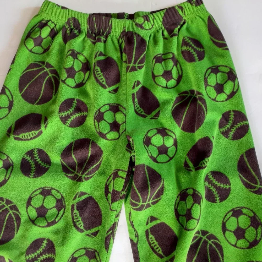 Carter's Boys Pajamas 2 Piece Sports Shirt Pants Waffle Fleece Long Sleeve 7